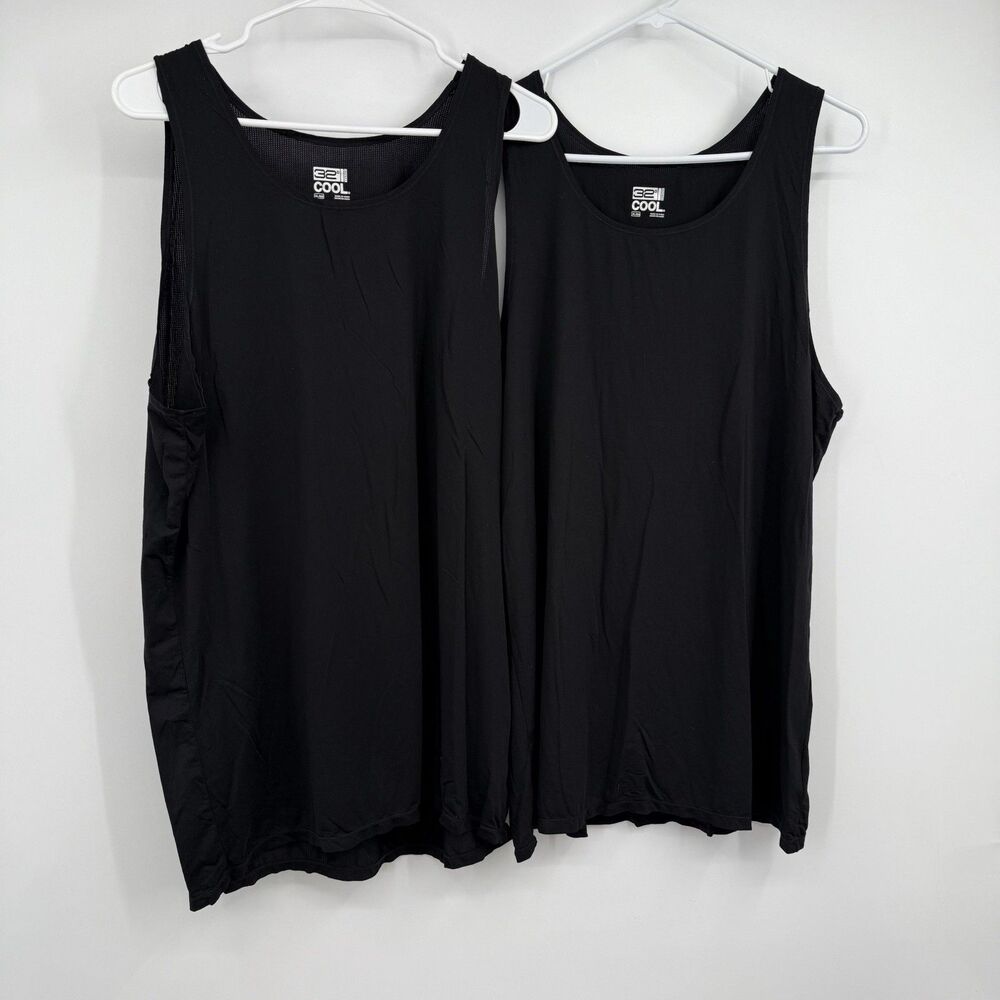 32 Degrees Cool Black Layering Cooling XL Tank Tops Outdoors Hiking Camping LOT
